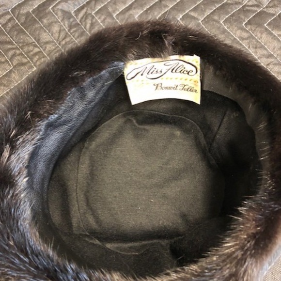 Vintage Miss Alice Mink Fur Hat